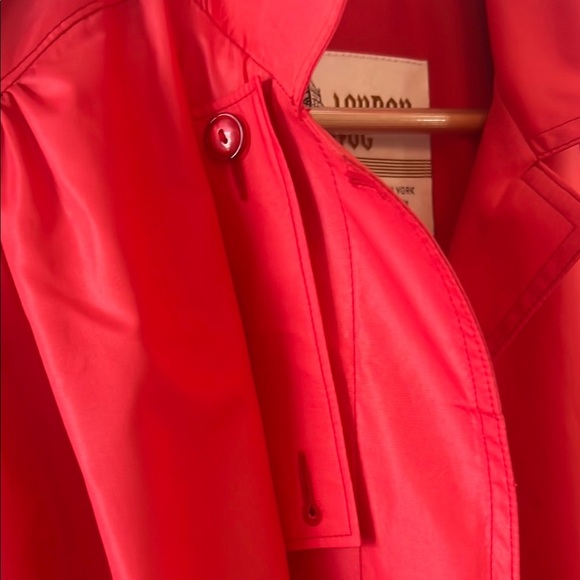 London Fog Pale Red Trench Coat - Picture 6 of 6